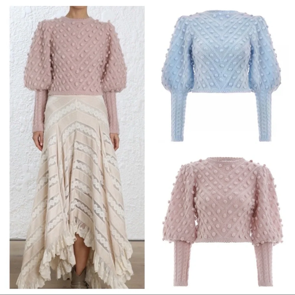 The Linetal Puff Sleeve Textured Sweater - Picture 3 of 7